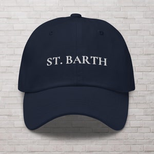 St Barth Dad hat, St. Barth Vacation, Embroidered dad hat