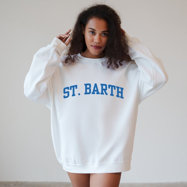 St. Barth Sweatshirt, Saint Barth Crewneck, College Saint Barth Shirt, St. Barth tshirt