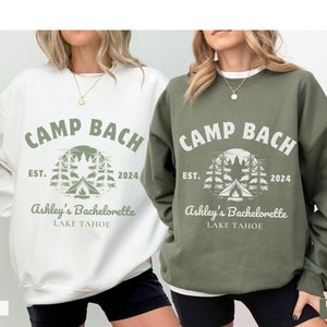 Custom Camp Bachelorette Sweatshirt, Cabin Girls Trip, Camp bachelorette Merch, Bridal Party Gift