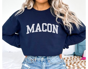 Macon Sweatshirt, Macon Crewneck, Georgia sweatshirt, College Macon Shirt,