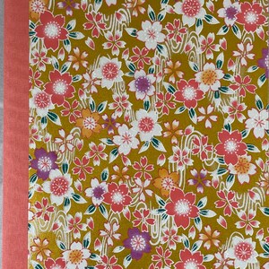 Cherry Blossoms Golden Washi Paper Journal