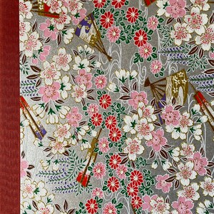 Pink and Red Cherry Blossom Washi Paper Journal