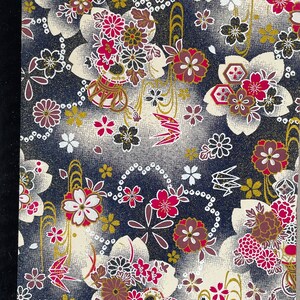 Glitter Cherry Blossoms Yuzen Washi Paper Journal