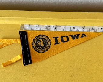 Vintage University mini-pennant: OSU and Iowa