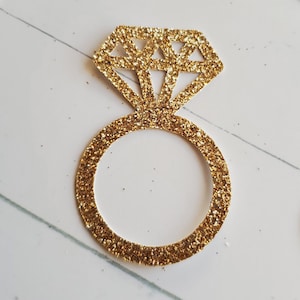Diamond Ring Confetti, Glitter Engagement Ring Confetti, Bridal Party Decorations, Bachelorette Party