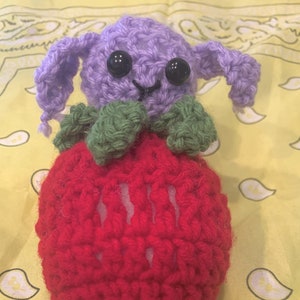 Crochet bunny strawberry animal