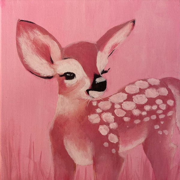 Fawn Painting Etsy