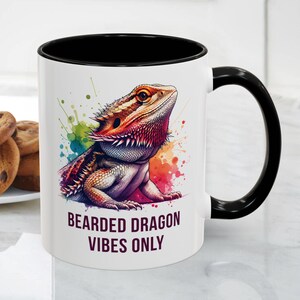 Bearded Dragon Owner Gift, Unique Mug for Reptile Lovers, Bearded Dragon Vibes Only Cup, Funny Lizard Lover Gift, Reptile Parent Gift Idea