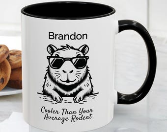 Personalized Capybara Coffee Mug: Funny Animal Lover Gift