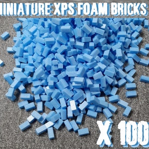 Miniature XPS foam bricks, tiles and planks for scale modeling, tabletop terrain (RPG TTRPG/D&D), dioramas and doll houses.