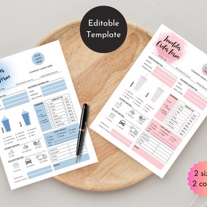 MODULO D'ORDINE TUMBLER, Modello di modulo d'ordine tumbler modificabile, Foglio d'ordine tumbler, Tracker vendita tumbler, Modulo d'ordine tazza, Modulo tumbler personalizzato