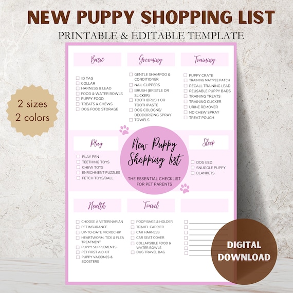You Need For New Essential Puppy List New Puppy Essentials