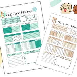 Planificador de cuidado de perros, Tarjeta de informe de perros, Rastreador de cuidado de perros, Informe de paseo de perros, Negocio de alojamiento de mascotas, Guardería para perros, Cuidado de mascotas, Descarga instantánea