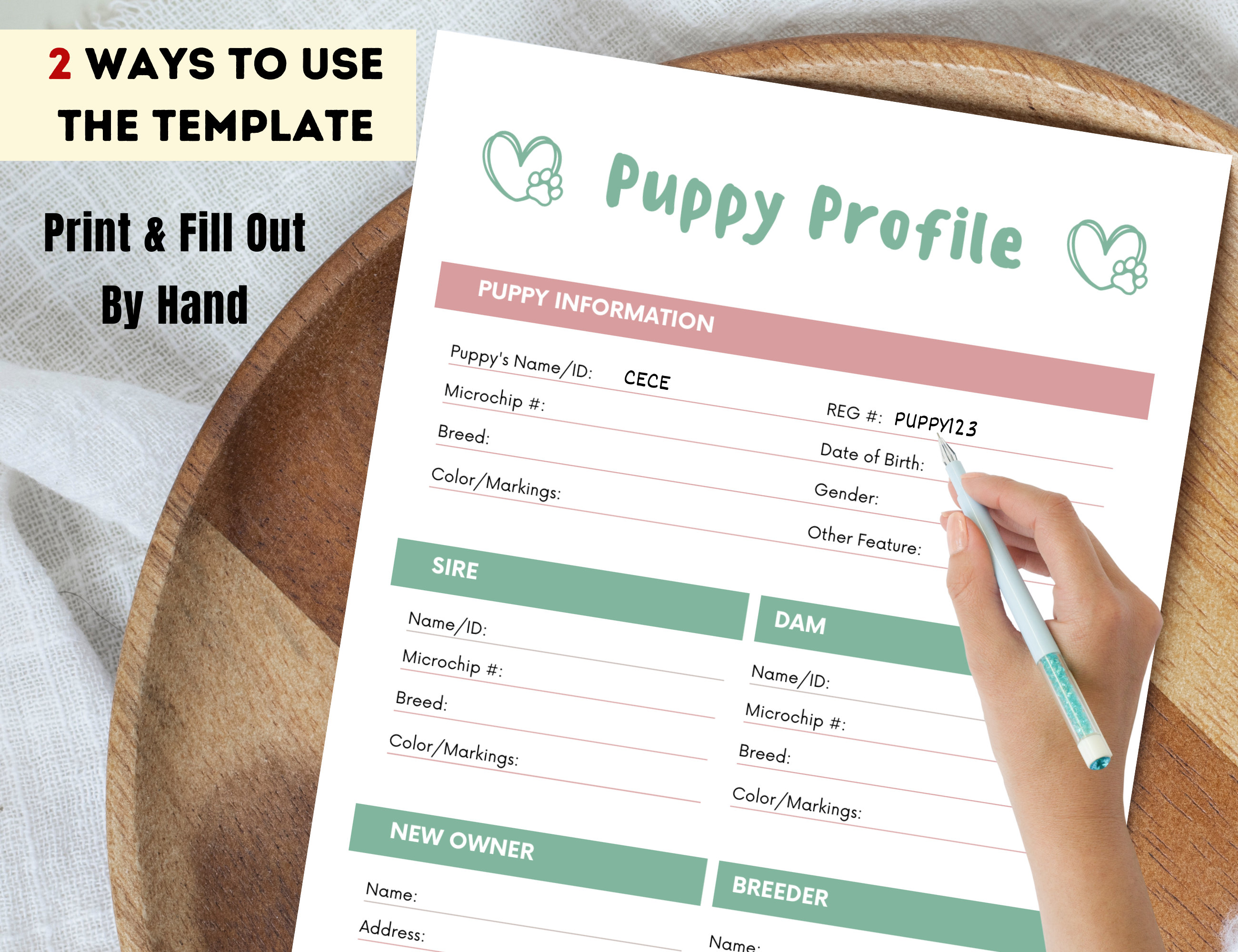 Fillable Breeder Puppy Pack, Dog Breeder Records, Dog Breeder Forms ...