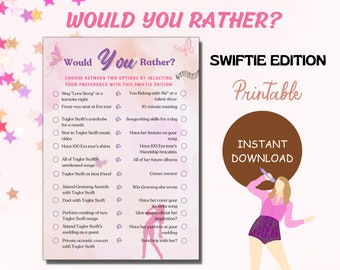 Swiftie Would You Rather Game: Taylor Party (PDF)