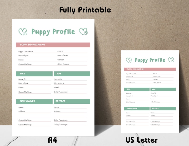 Fillable Breeder Puppy Pack, Dog Breeder Records, Dog Breeder Forms ...