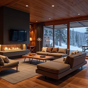 Cozy Winter Fireplace Virtual Background: Zoom, Teams, Skype (Digital Download)
