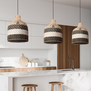 Coastal cottage store rope globe pendant