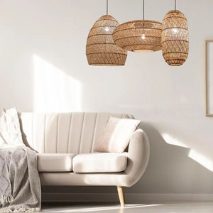 High Quality Australian, Rattan Light Fixture, Bamboo Lampshade,Rattan Pendant Light, Bamboo Pendant Light, Rattan Basket Lamp, Wicker. image 5