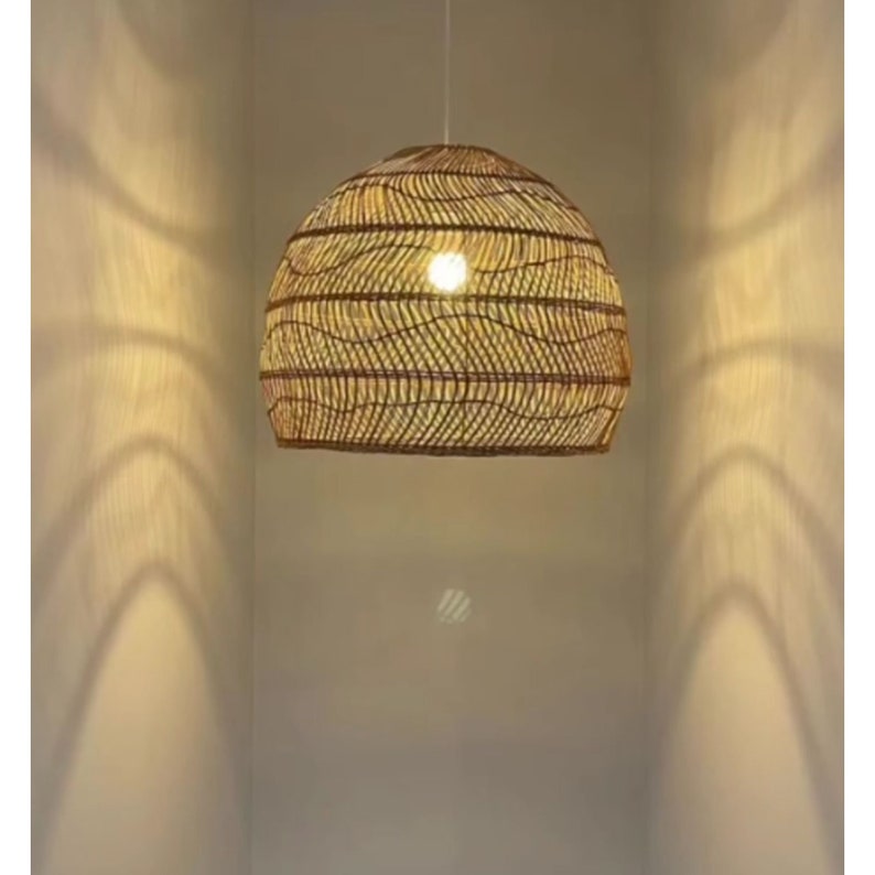Farmhouse Handcrafted Ratan Pendant Light Luxurious Rattan Etsy