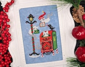 Haunted Christmas Post Cross Stitch Pattern, Santa Letters, Spooky Creepmas, Ghost Kittens, Goth Cute Xstitch, Pattern Keeper, PDF