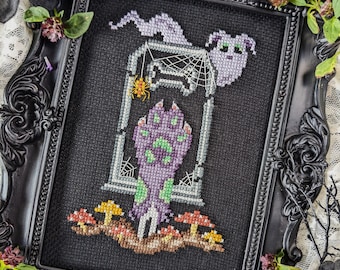 Zombie Dog Cross Stitch Pattern, Spooky Cross Stitch Pattern, Halloween Cross Stitch Pattern, Gothic Cross Stitch Pattern, Pattern Keeper
