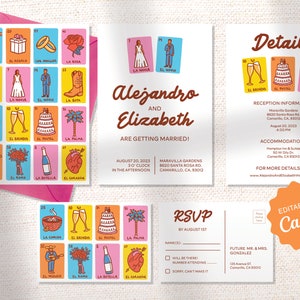 WEDDING INVITATION SET | La Palma Loteria Design