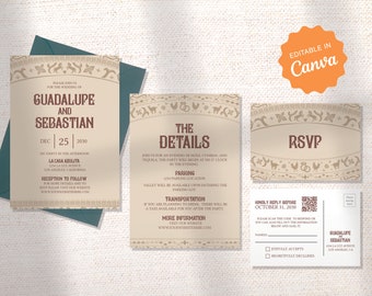 WEDDING INVITATION SET | Mexican Rancho Charro Design