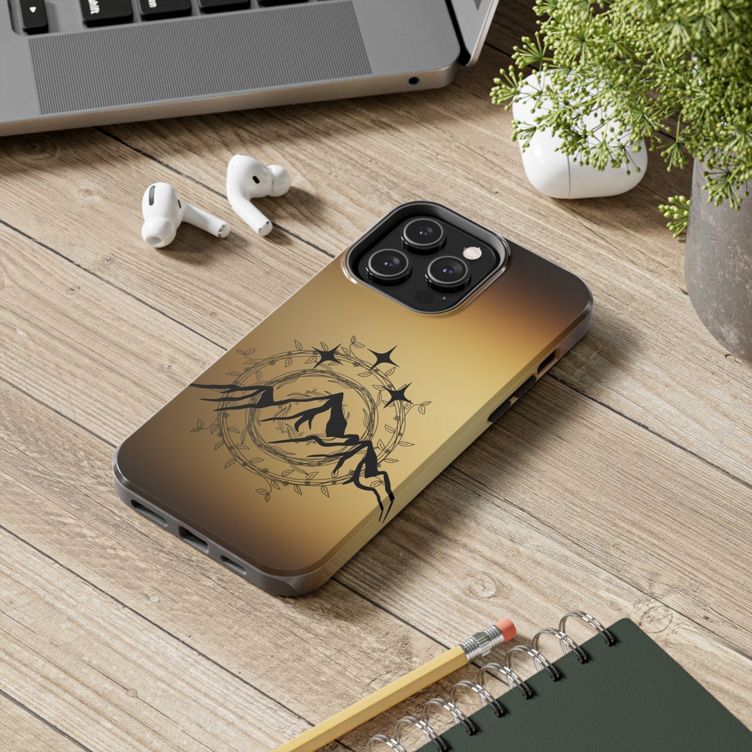 ACOTAR iPhone Case, Black and Gold ACOTAR Phone Case, Tough Phone Cases