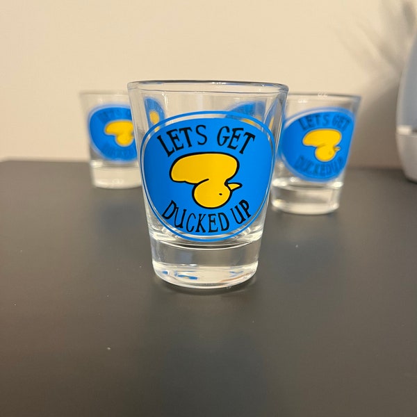 Duck Shot Glass, Let’s Get Ducked Up Shot Glass, Lake Drink Ware, Wedding Shot Glasses in Bulk, Bachelorette Party Favors, Beach Bach