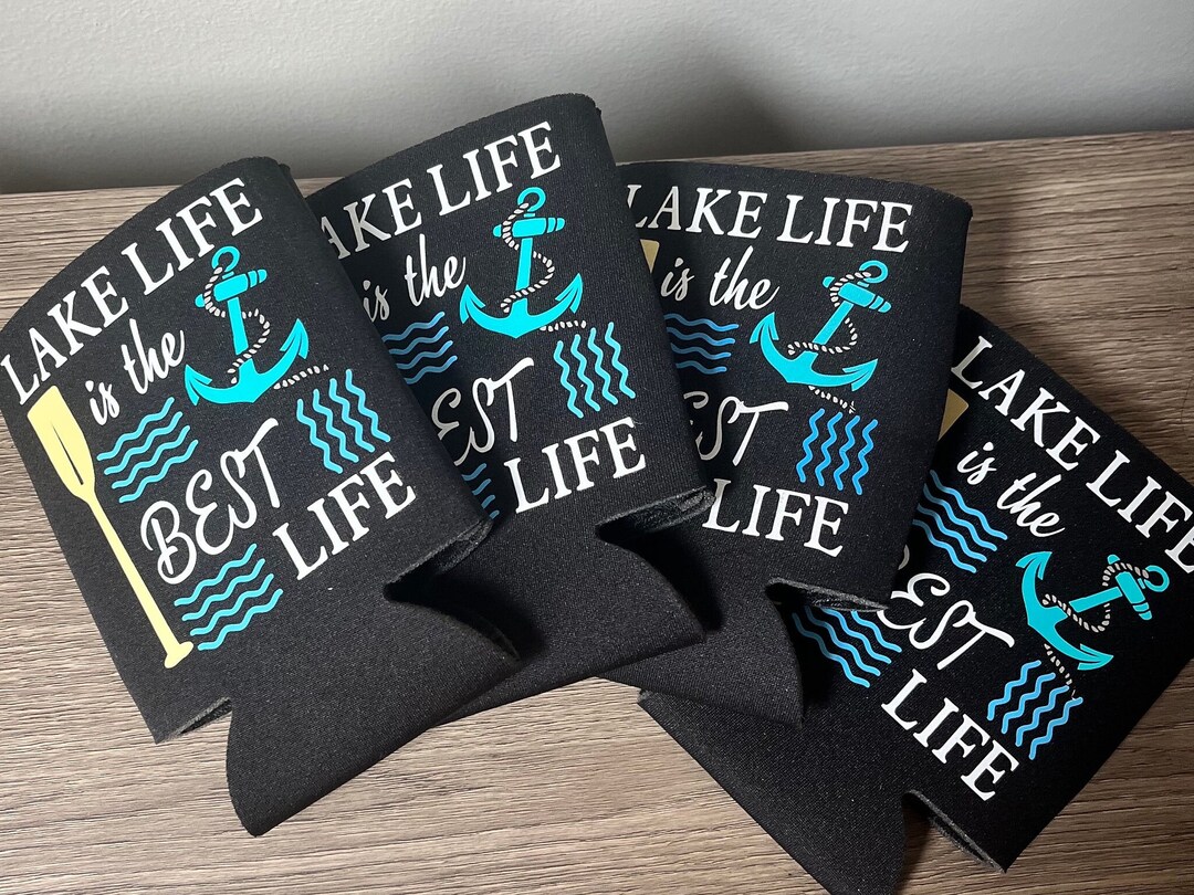 Lake House Koozies Lake Life Coozie Sailing Can Cooler Etsy