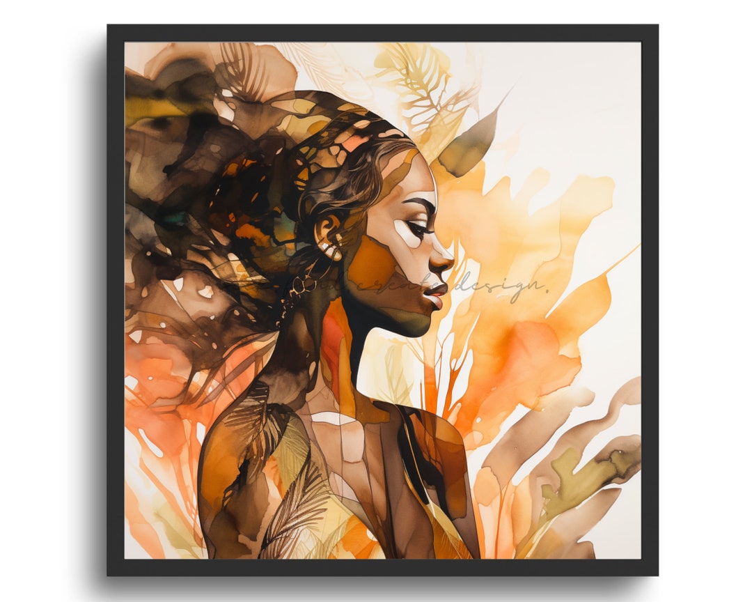 In Thought Watercolor Style Art Print - Etsy