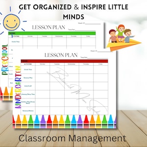 Preschool Lesson Plan Template Bundle: Editable Weekly Schedule (canva ...