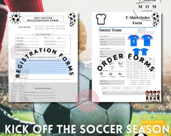 Editable Soccer Registration & Uniform Order Form (Canva Template)
