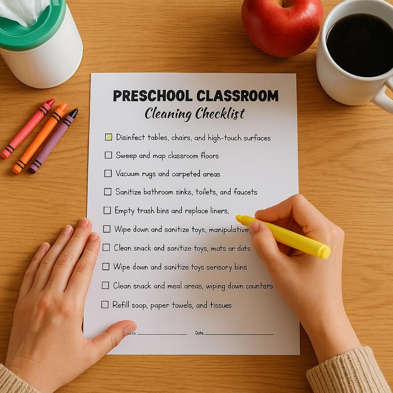 Preschool Cleaning Checklist: Daily, Weekly, Monthly Tasks (printable