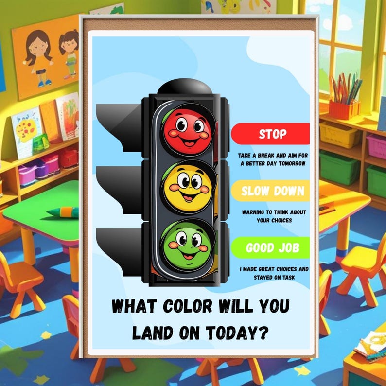 Traffic Light Behavior Chart: Classroom Management Printable (PDF ...
