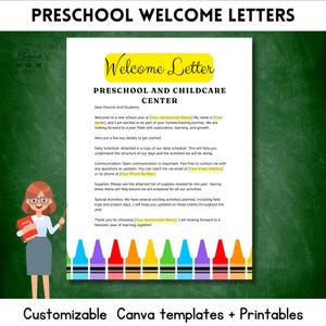 Editable Back to School Welcome Letter Bundle: Canva Template (Digital Download)