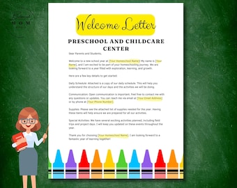 Editable Back to School Welcome Letter Bundle: Canva Template (Digital Download)