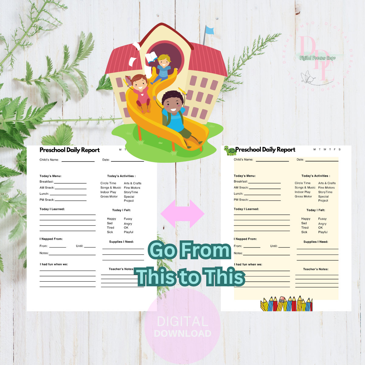 Essential Preschool Daily Report Sheets| Organized and Effective ...