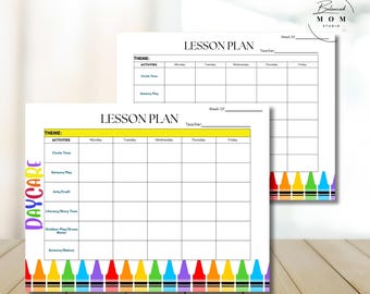 Preschool Lesson Plan Bundle | Editable Weekly Schedule| Canva Templates| Multiple Designs | Perfect for Educators, Daycares, and Preschool