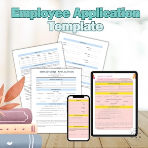 Childcare Employee Application Template: Fillable PDF & Editable Canva (Digital Download)