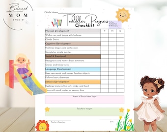 Toddler Milestone Checklist: Developmental Progress Report (Printable PDF)