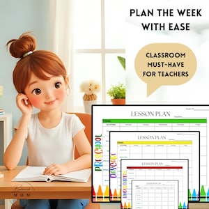 Preschool Lesson Plan Template Bundle: Editable Weekly Schedule (Canva & PDF Digital Download image 6