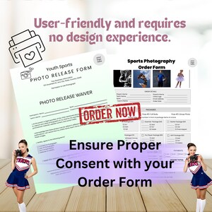Sports Photography Order Form Template: Customizable Canva Form (Digital Download) image 6