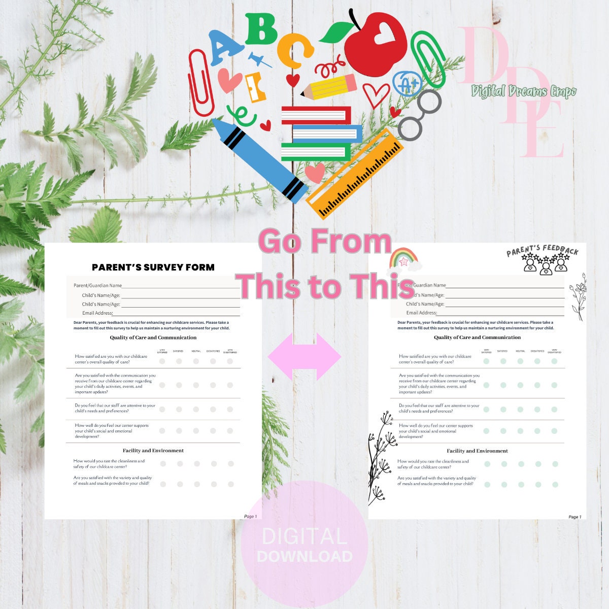 Daycare Parent Survey Form Canva Template & PDF Printable| Printable Parent Feedback Template| Childcare Questionnaire Communication Print - Etsy daycare-parent-survey-form-canva-template-pdf-printable-printable-parent-feedback-template-childcare-questionnaire-communication-print-etsy