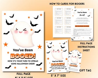 You've Been Booed Halloween Printable Kit: Signs, Tags, Instructions (PDF)