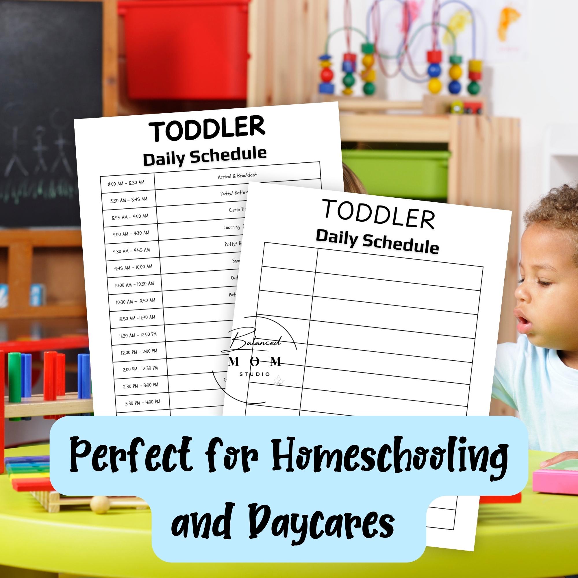 Toddler Daily Schedule Bundle: Editable Canva Template (printable PDF ...