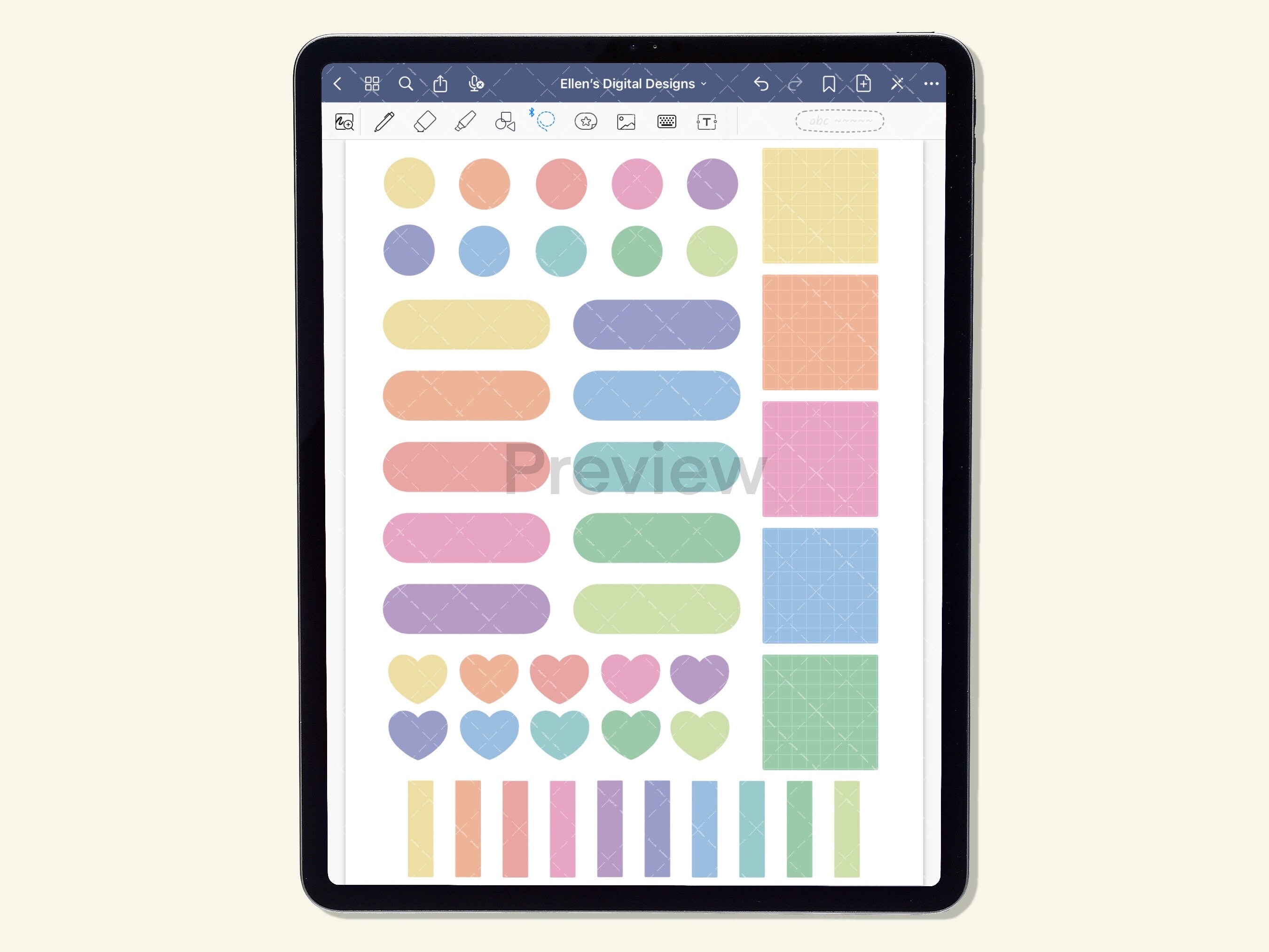 Cute and Colourful Digital Stickers for Goodnotes - Etsy