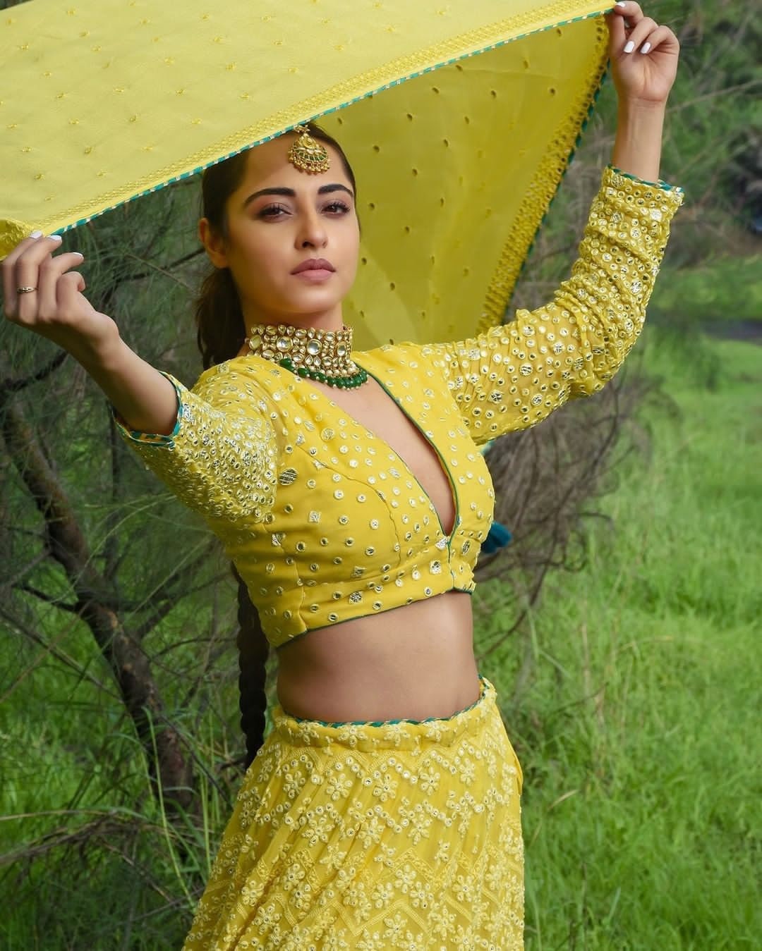 Beautiful Yellow Lehenga Choli Set for Haldi Function, Wedding Outfit