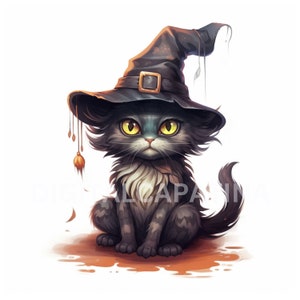 Witch&#39;s Familiar Clipart Bundle 11 High Quality JPGs, Instant Digital Download for Card Making, Mixed Media, and Digital Scrapbooking